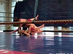 Roundass wrestling lezzie gets groped