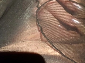 Masturbating in pantyhose