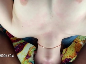 Sexy redhead slut gets pussy pounded and face fucked by bbc