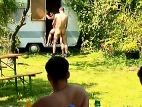 Awesome gay sex outdoor partying