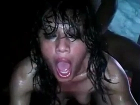 Sexy latina screaming from anal
