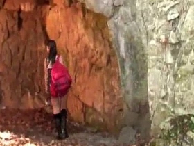 Gang bang sex in cave where lucky girl