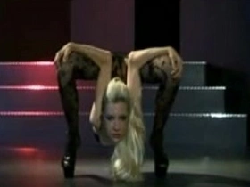 Sexy blonde contortionist shows her flexibility - porn girls4contortion com