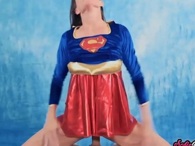 Milf supergirl sofie marie sucks and rides massive hard dick
