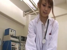 Horny nurse ebihara arisa gives her male patient an unusual sexual exam
