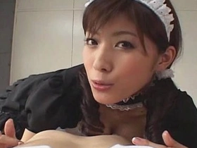 Horny japanese maid give the best blowjob ever uncensored