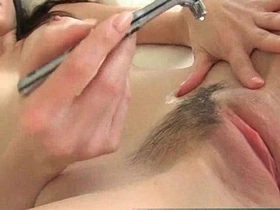 Pubic aubrey hair shaving pretty petite vagina