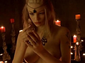 Ritual with candles and masturbating