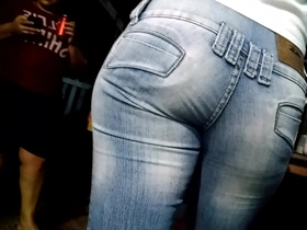 Magrinha bunda delicia jeans skinny Ass Butt