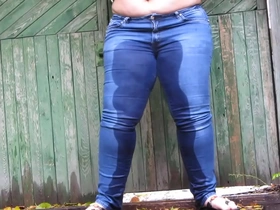 Golden showers and farting in public outdoors amateur fetish compilation from chic bbw with big booty and hairy pussy