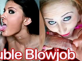 Double Blowjob from Two Horny Chicks - (Erin Stone, Randi Ryan)
