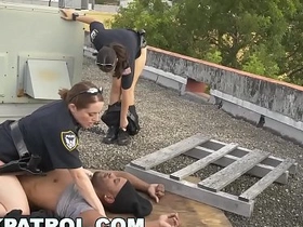 Black patrol - black thug burglar fucks milf police women for freedom