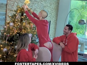 New foster dauther kenna james found a new foster family with kat dior and quinton james she gets a special gift by starting a hot family 3some