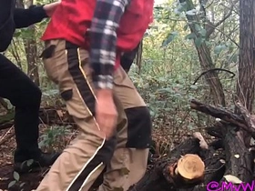 Milf buggered by a lumberjack enjoys and gets filled