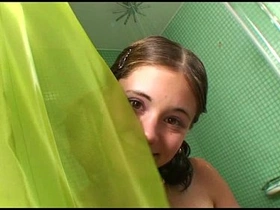 Little caprice fucking in the shower for cum