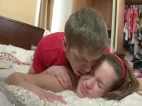 Russian brother punishes sister with anal