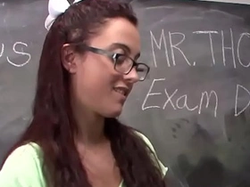 Innocent spex teen jerking off teacher