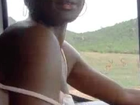 Cute Black College Girlfriend Gets Big Dick On Open-air Trip!