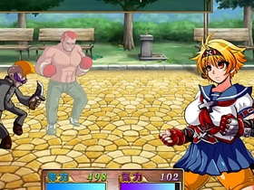 Kamikaze kommittee ouka rpg hentai sex game ep 1 fighting lascivious bully guys with sexy karate pose