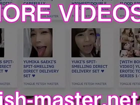 Japanese asian tongue spit face nose licking sucking kissing handjob fetish - more at fetish-master become popular