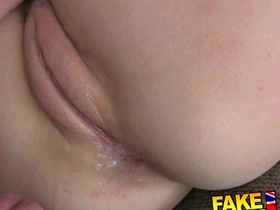 FakeAgentUK Creampie reward for girl who knows how to deep throat cock