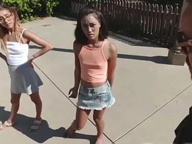 Petite Aria and Raquel like fucking with neighbor