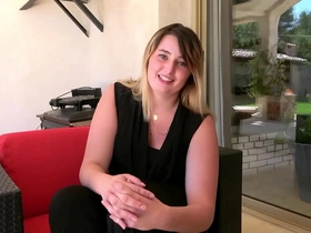 Davina and Candie's first FFM trio, anal for lesbians