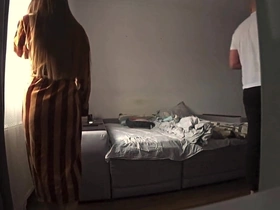 Cheating wife with a friend while their way husband is at work. Utter