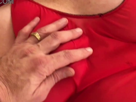 Granny Carmen Claus: Santa’s Private Dildo Making out Slut
