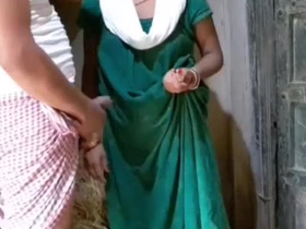 Indian adult bhabi seduces and fucks a little shaver while whispering profane Telugu words, grumbling as he pounds their way mean pussy hard