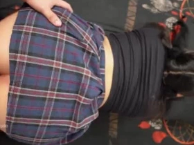 Shh, don't scream! Ouch, stop—wrong hole, that's my covetous ass, not pussy! Elfin Latina teen in steamy anal surprise.