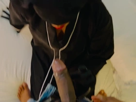 Drawing Indian bhabhi Shabana in hijab with the addition of abaya delivers hardcore fun with big ass cumshot.